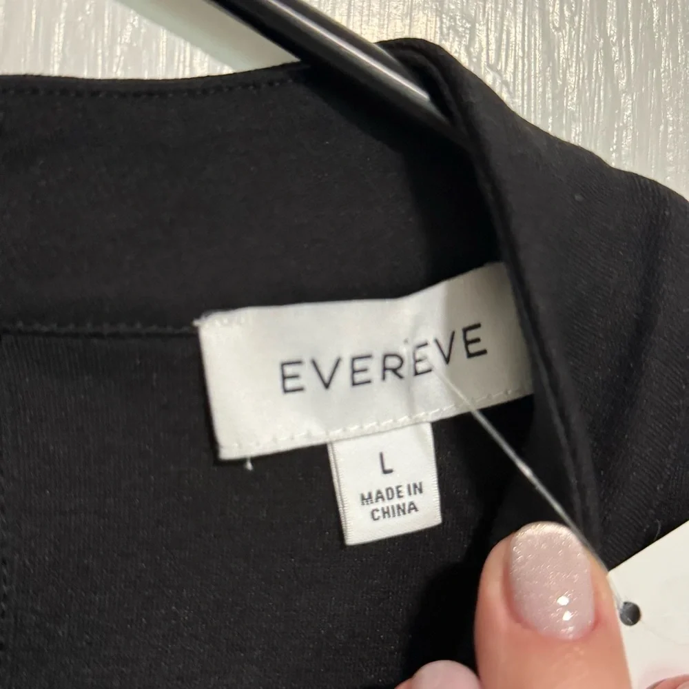 Evereve Black Sleeveless Mock Neck Mini Dress - Picture 4 of 5